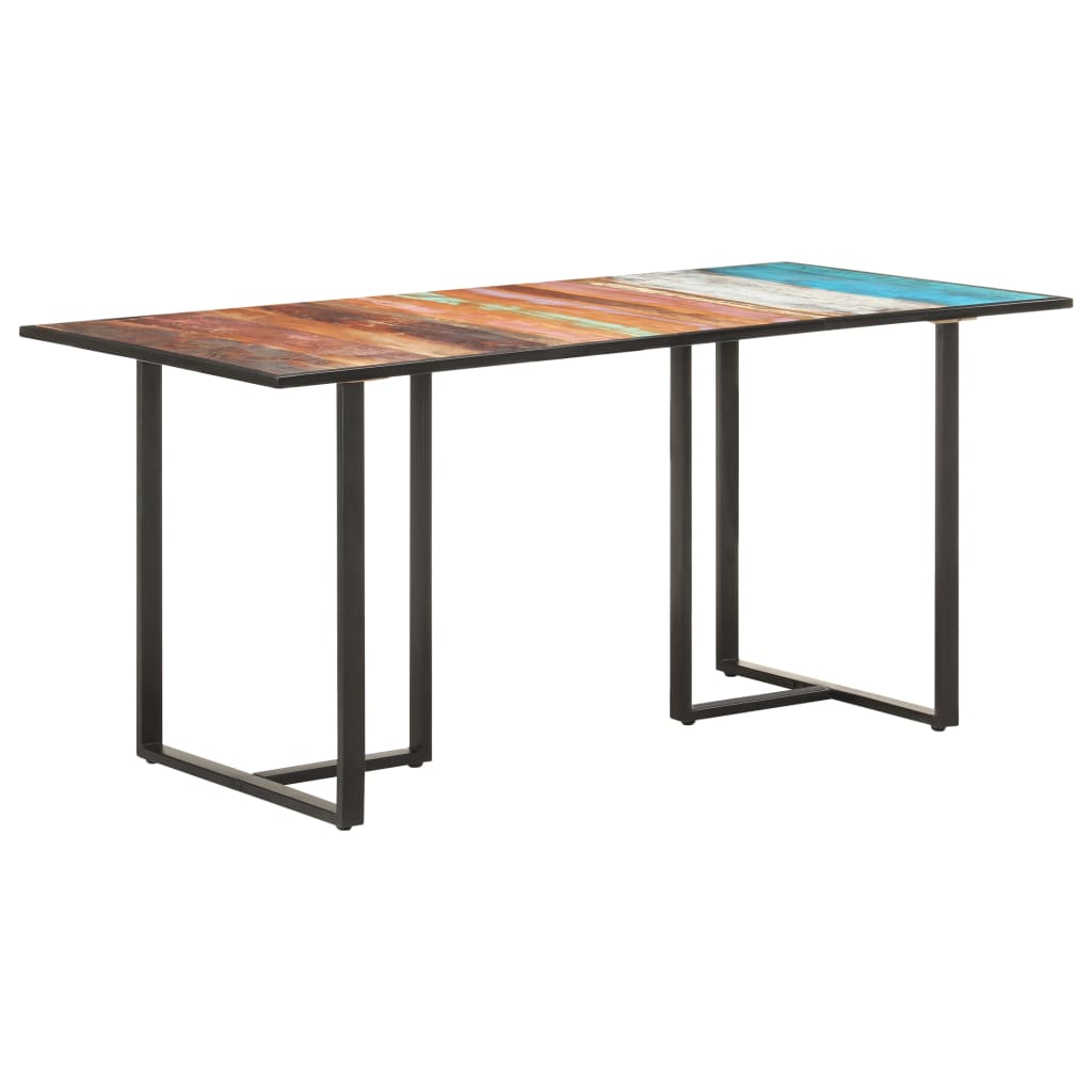 Kitchen table, 160 cm, solid recycled wood