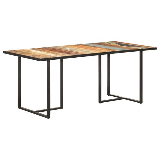 Kitchen table, 180 cm, solid recycled wood