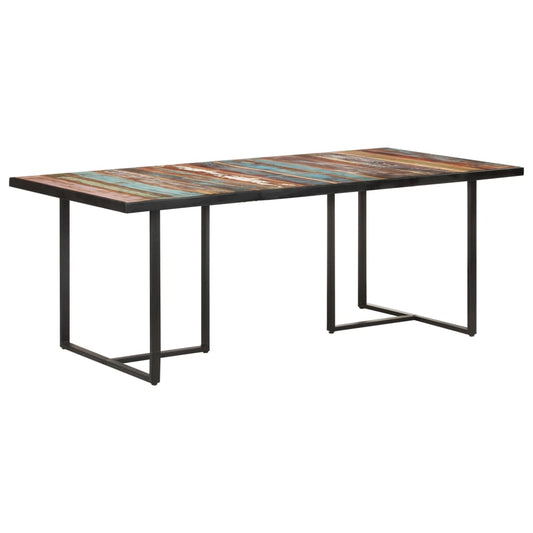 Kitchen table, 200 cm, solid recycled wood