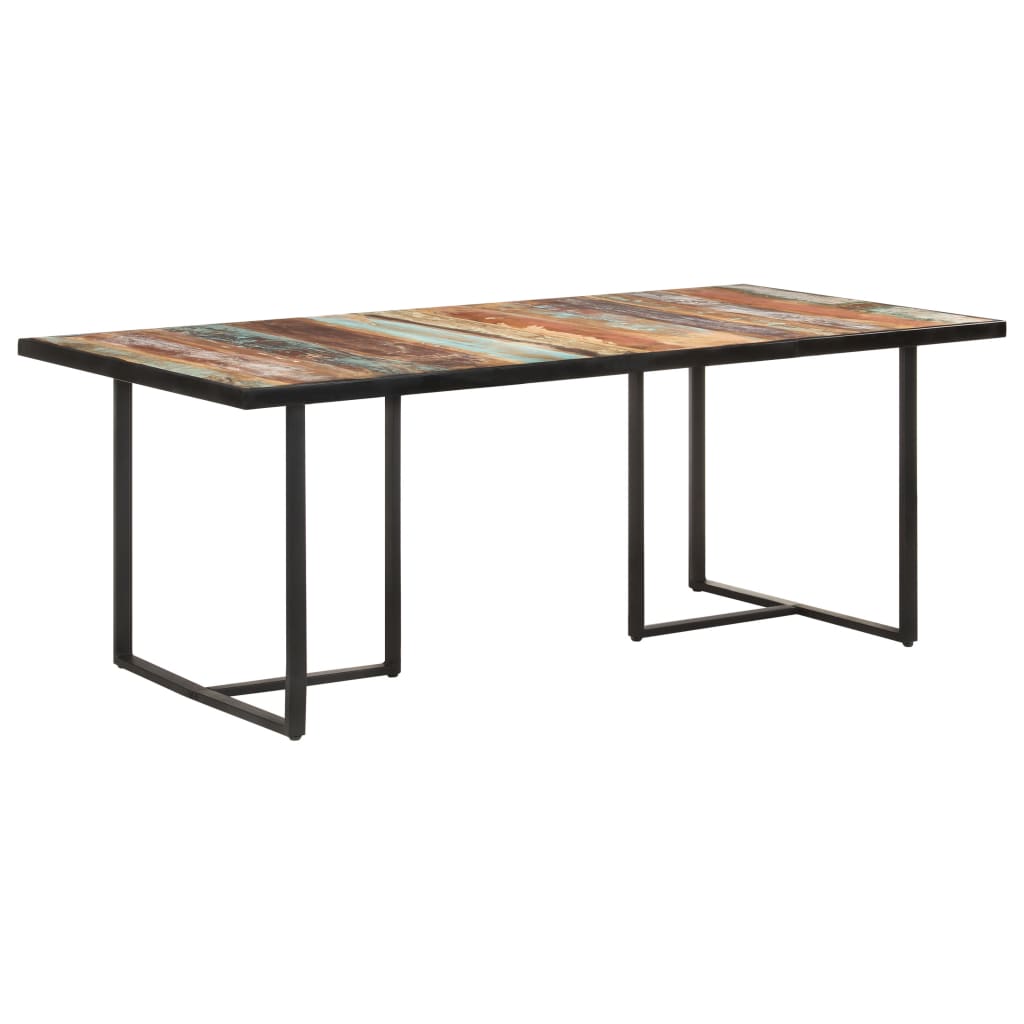 Kitchen table, 200 cm, solid recycled wood