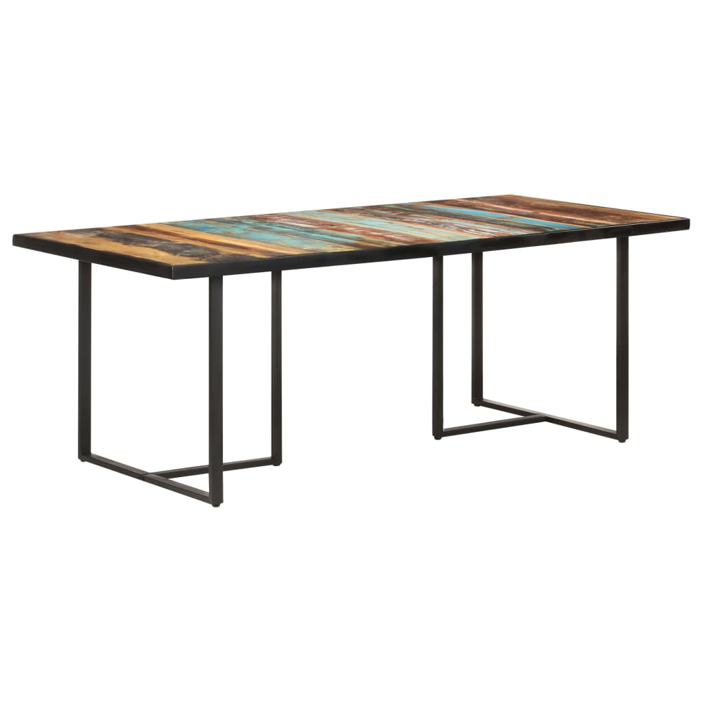 Kitchen table, 200 cm, solid recycled wood