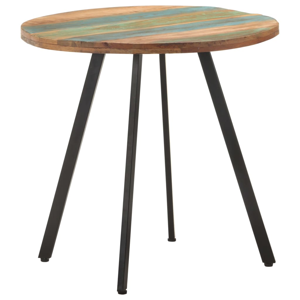 Kitchen table, 80 cm, solid recycled wood