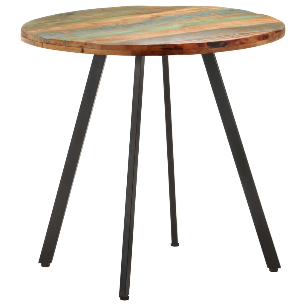 Kitchen table, 80 cm, solid recycled wood