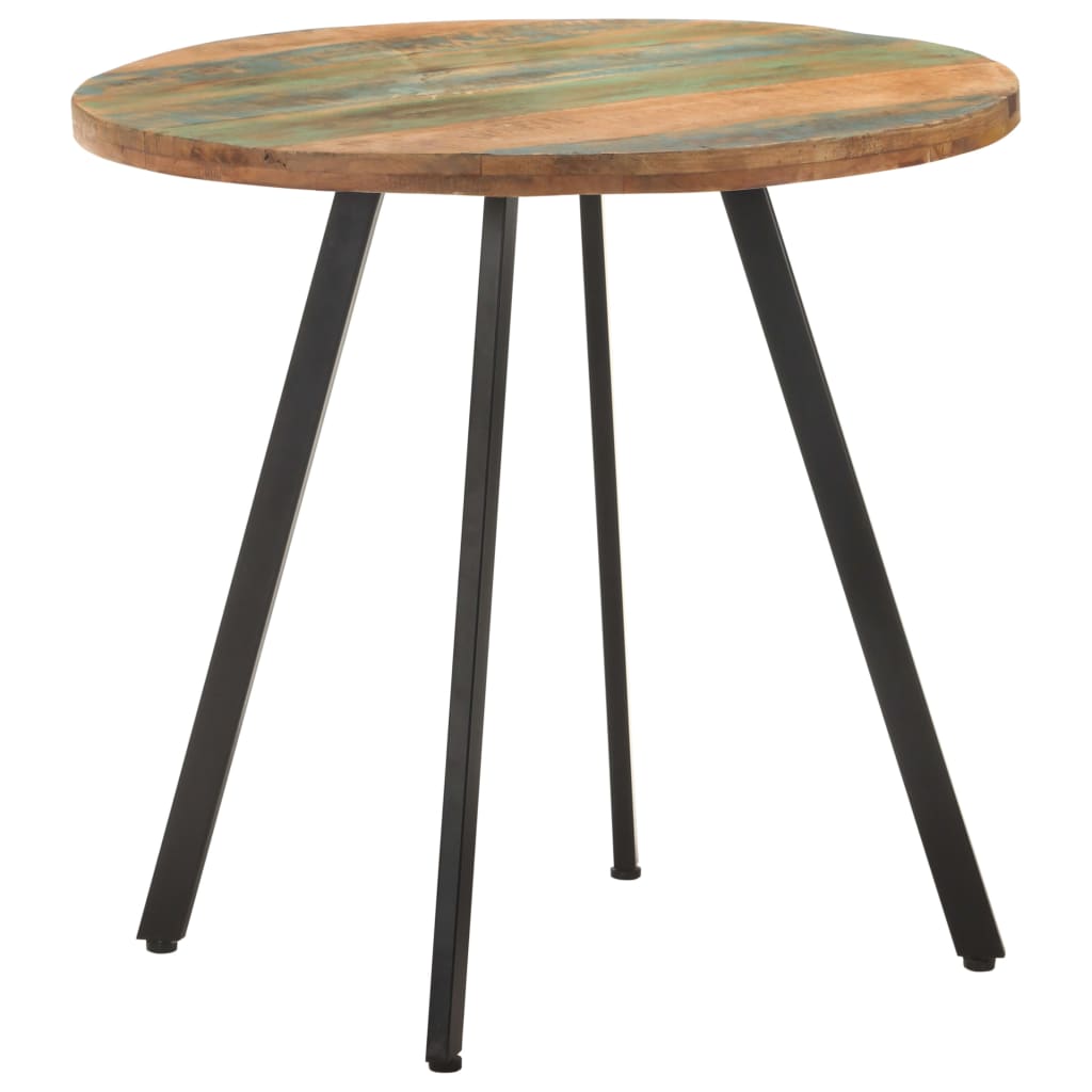 Kitchen table, 80 cm, solid recycled wood