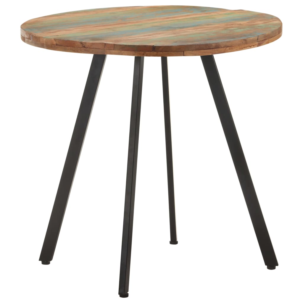 Kitchen table, 80 cm, solid recycled wood