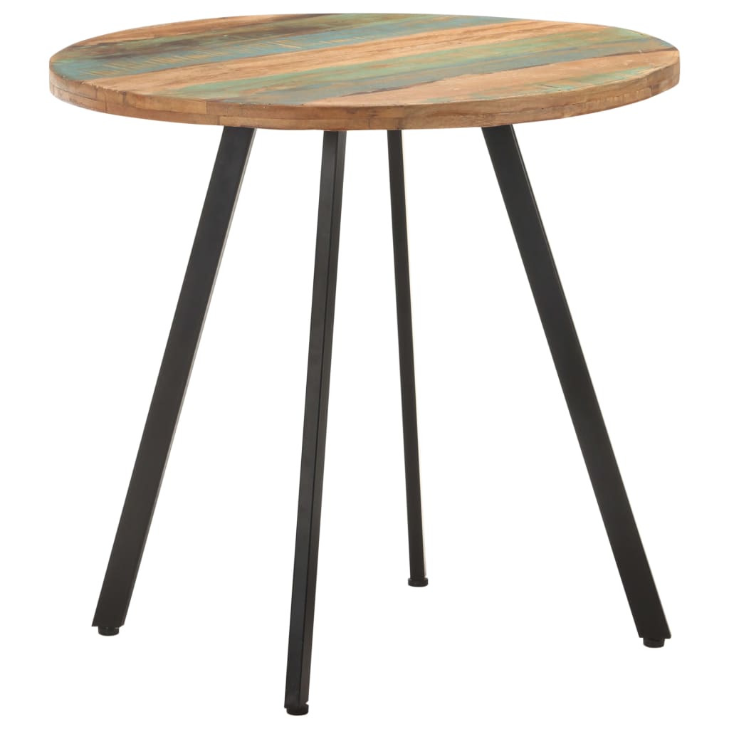 Kitchen table, 80 cm, solid recycled wood