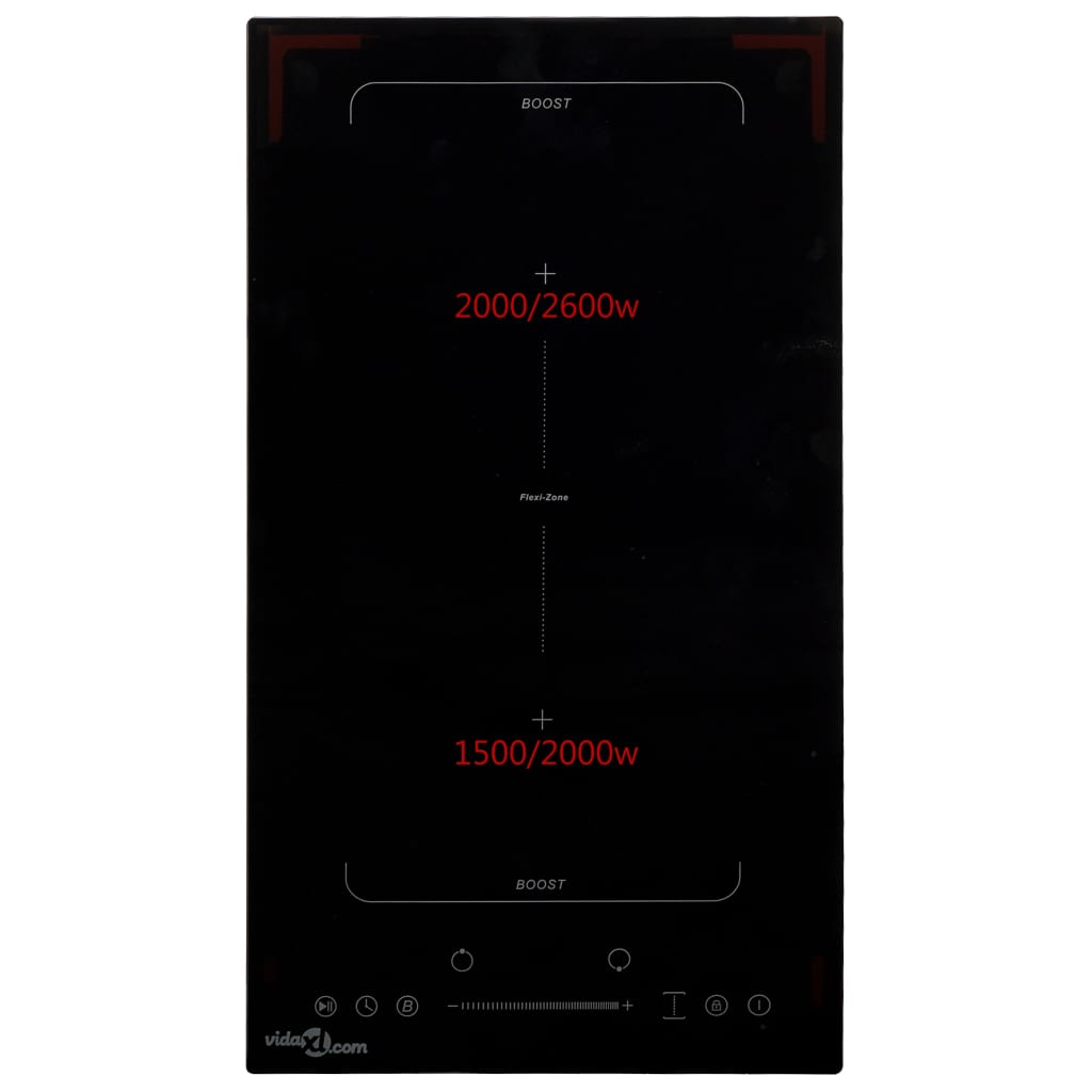 Induction hob with 2 Flexizone burners, touch control, 3500 W