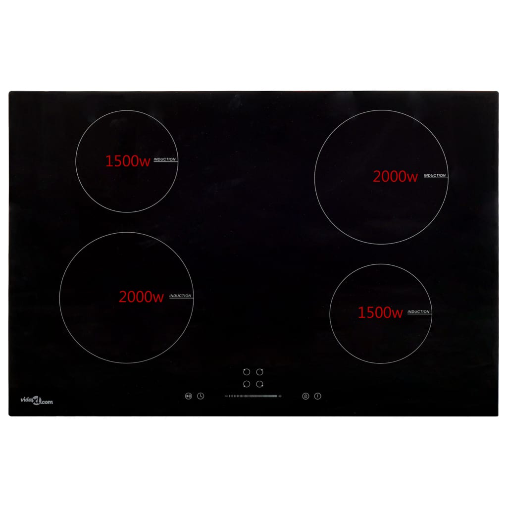 Induction hob 4 burners touch control, glass 77 cm 7000 W