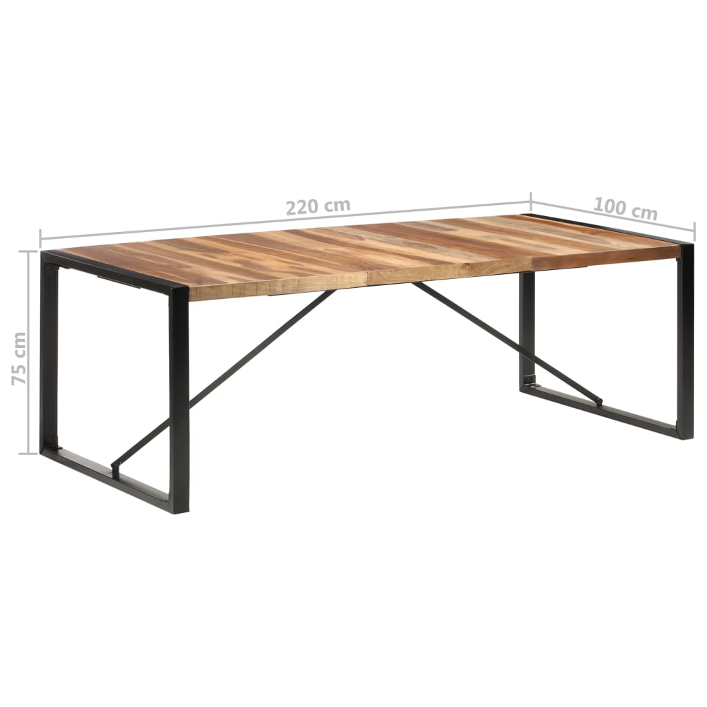 Kitchen table, 220x100x75 cm, solid wood