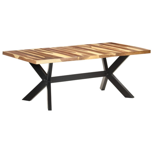 Kitchen table, 200x100x75 cm, solid wood with honey finish