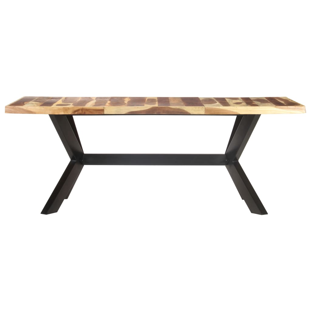 Kitchen table, 200x100x75 cm, solid wood with honey finish