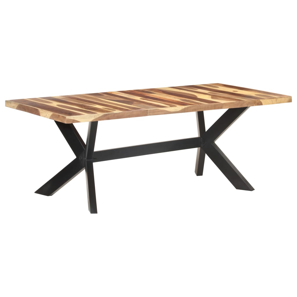 Kitchen table, 200x100x75 cm, solid wood with honey finish