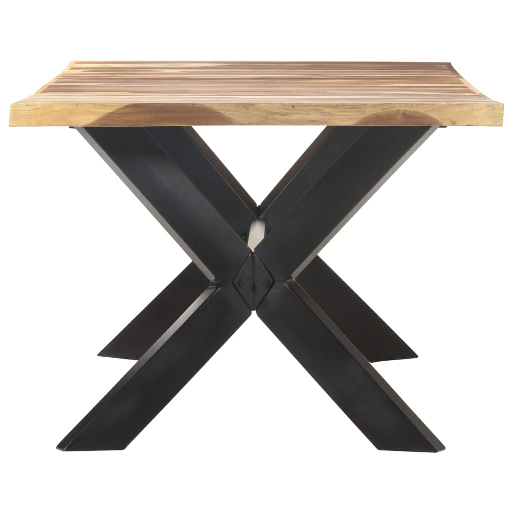 Kitchen table, 200x100x75 cm, solid wood with honey finish