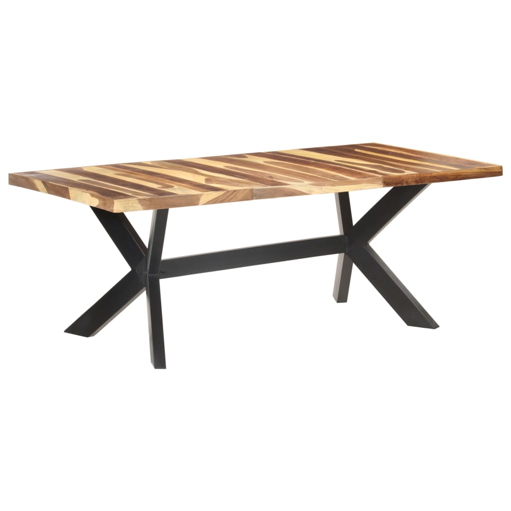 Kitchen table, 200x100x75 cm, solid wood with honey finish