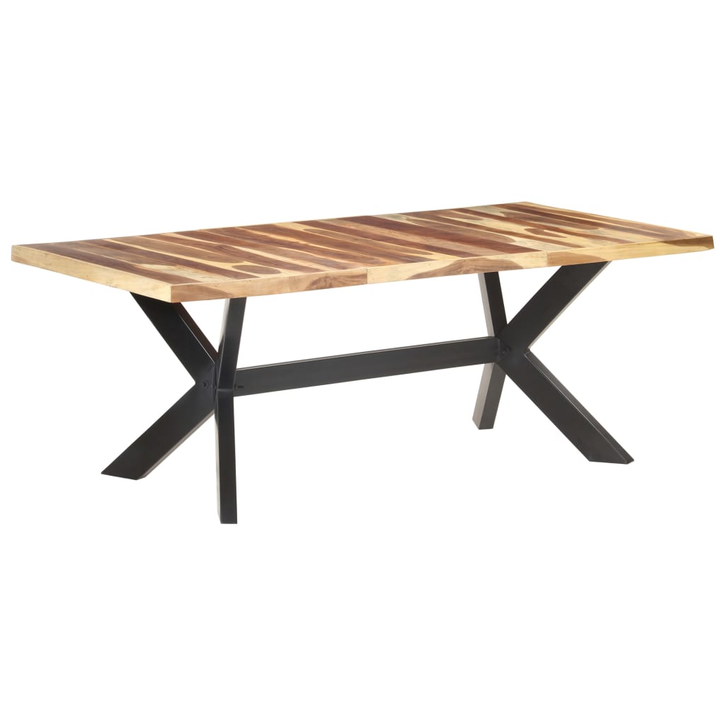 Kitchen table, 200x100x75 cm, solid wood with honey finish