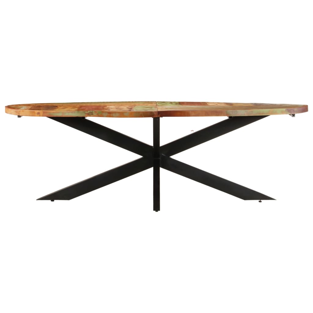 Kitchen table, 240x100x75 cm, solid recycled wood