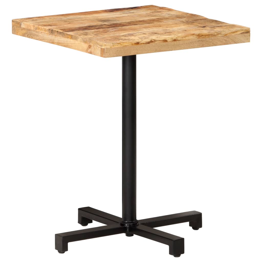 Square bistro table, 60 x 60 x 75 cm, unfinished mango wood