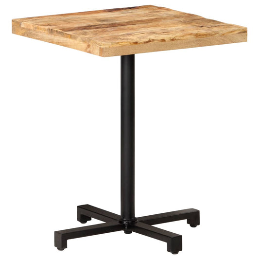 Square bistro table, 60 x 60 x 75 cm, unfinished mango wood