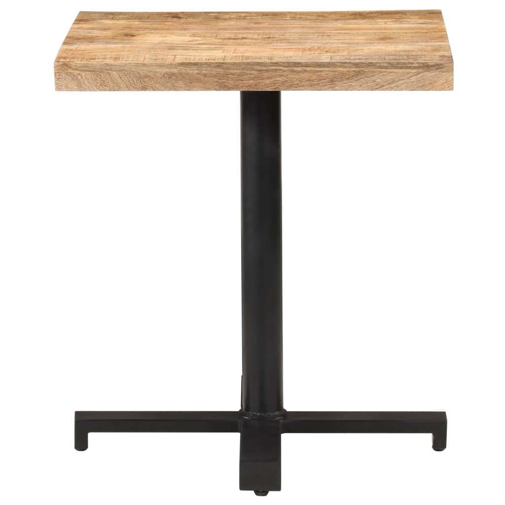 Square bistro table, 70 x 70 x 75 cm, unfinished mango wood