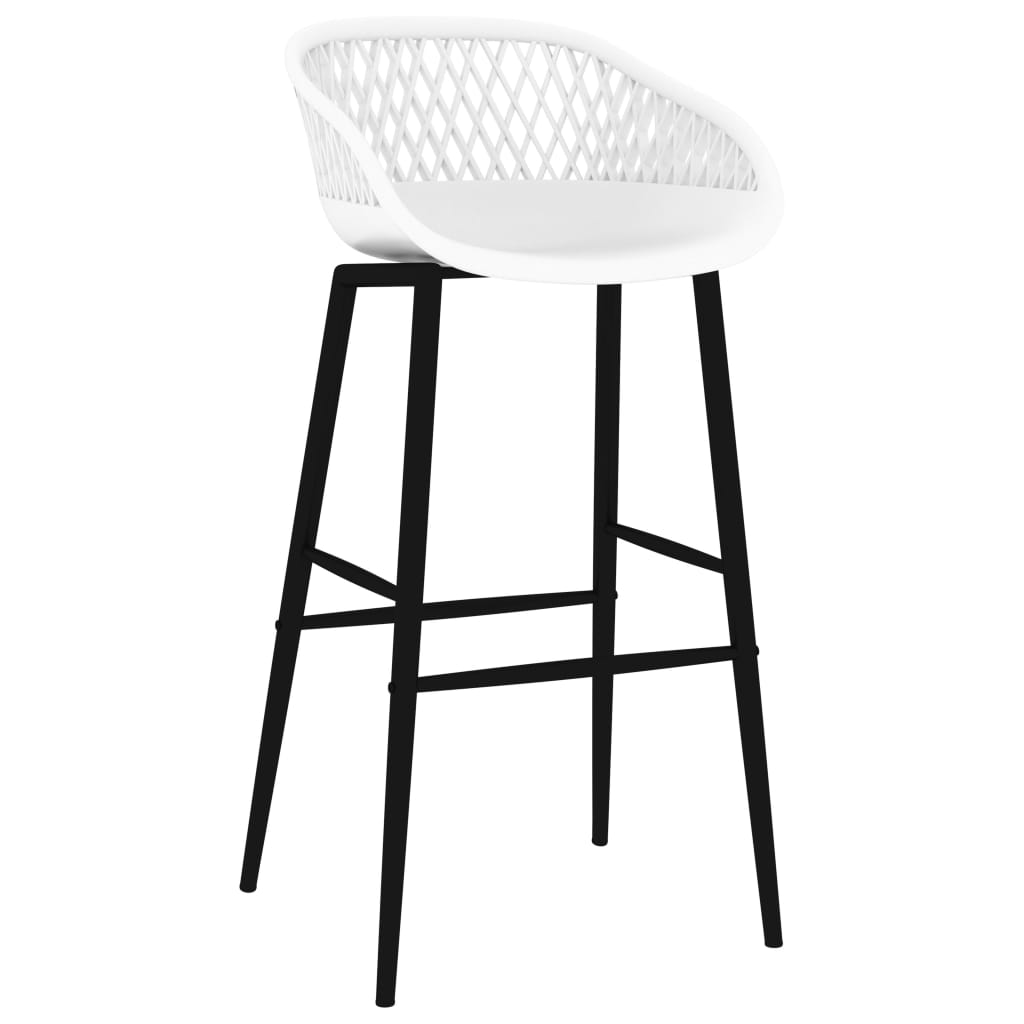 Set mobilier de bar, 5 piese, negru și alb