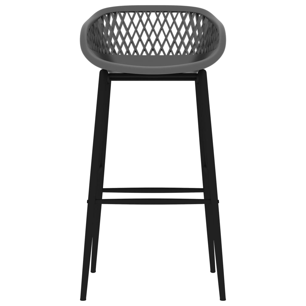 Set mobilier de bar, 5 piese, negru și gri