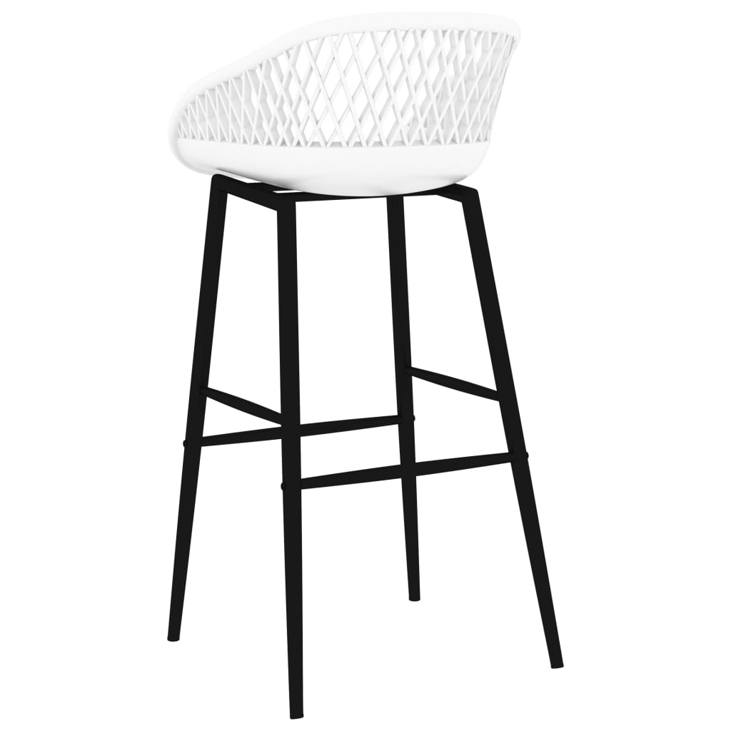 Bar furniture set, 7 pieces, black and white