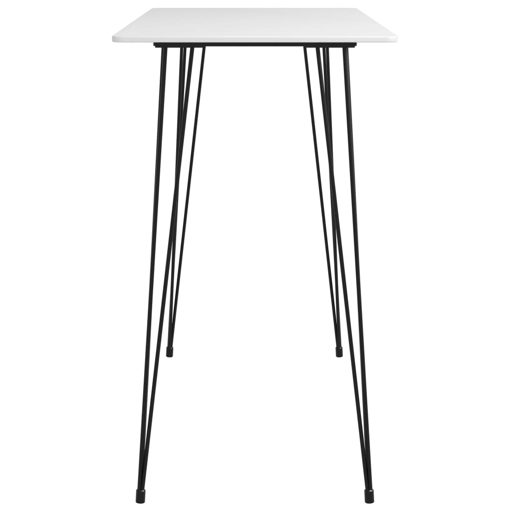 Set mobilier de bar, 5 piese, alb și negru