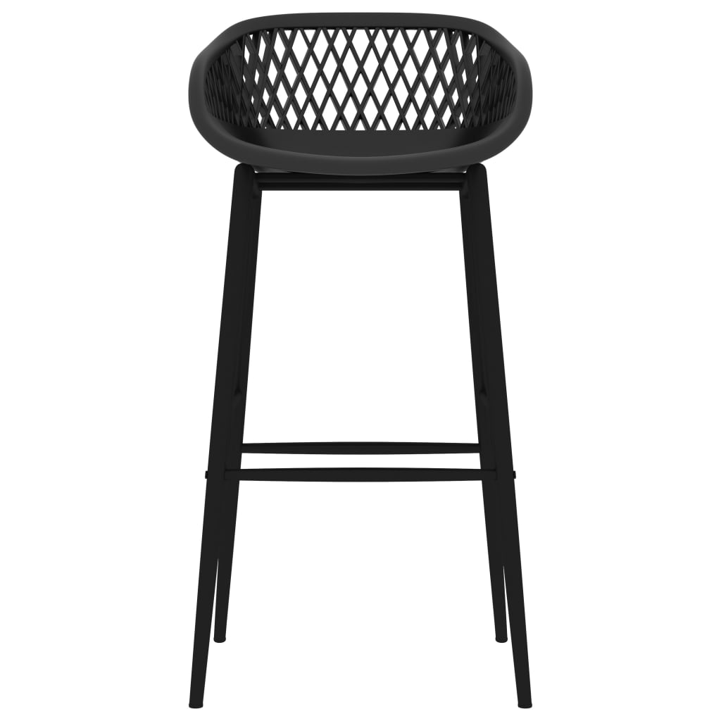 Set mobilier de bar, 5 piese, alb și negru