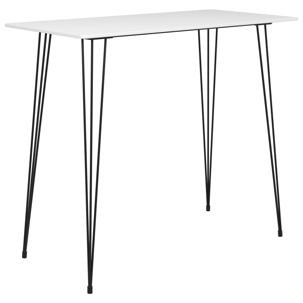 Set mobilier de bar, 5 piese, alb și gri