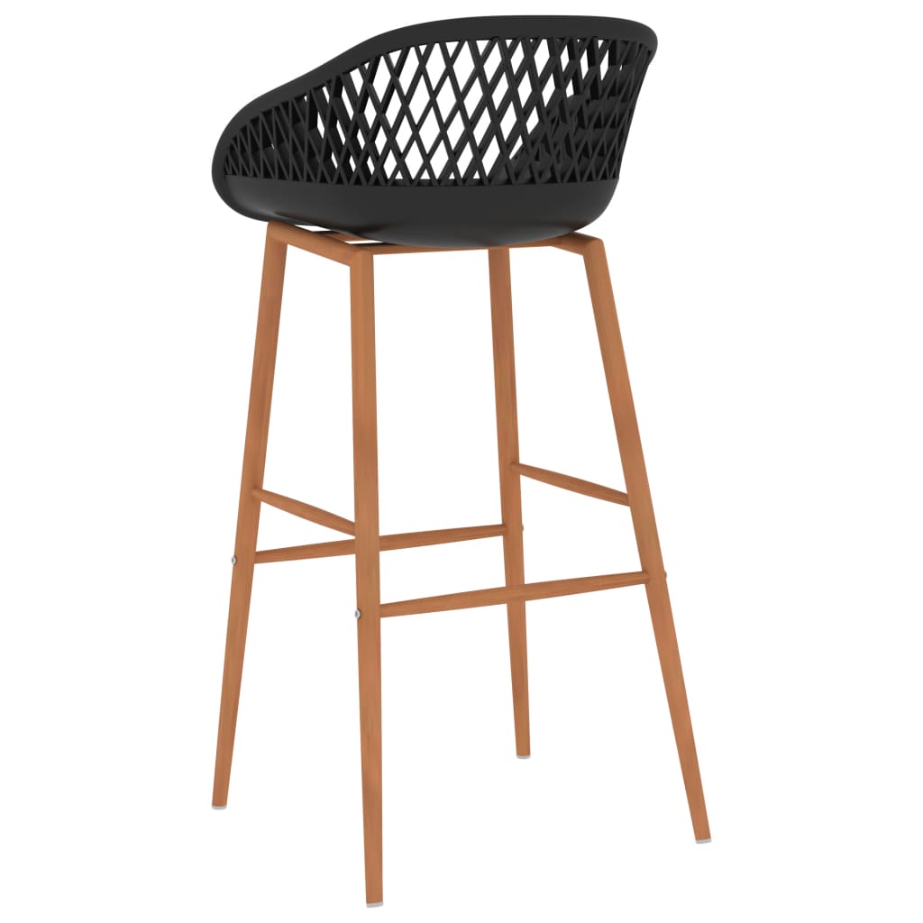 Set mobilier de bar, 5 piese, alb și negru