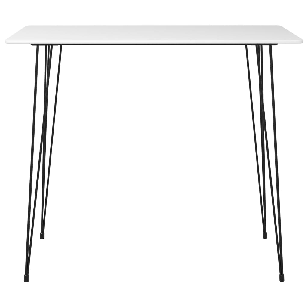 Set mobilier de bar, 7 piese, alb și negru