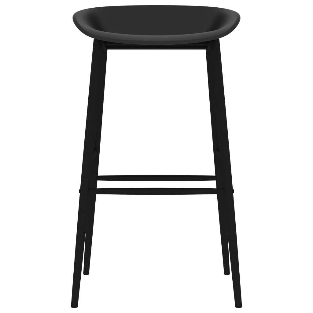 Set mobilier de bar, 7 piese, alb și negru