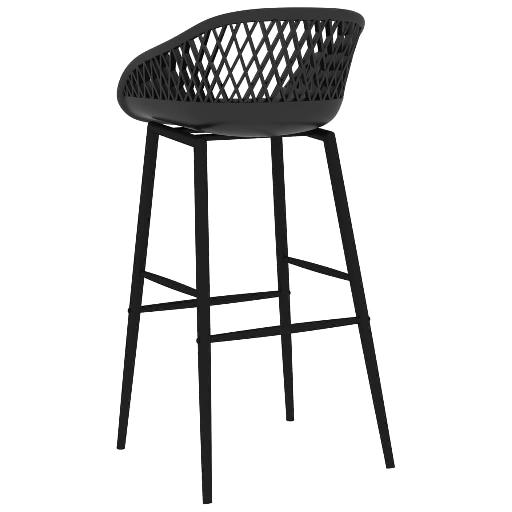 Set mobilier de bar, 5 piese, alb și negru