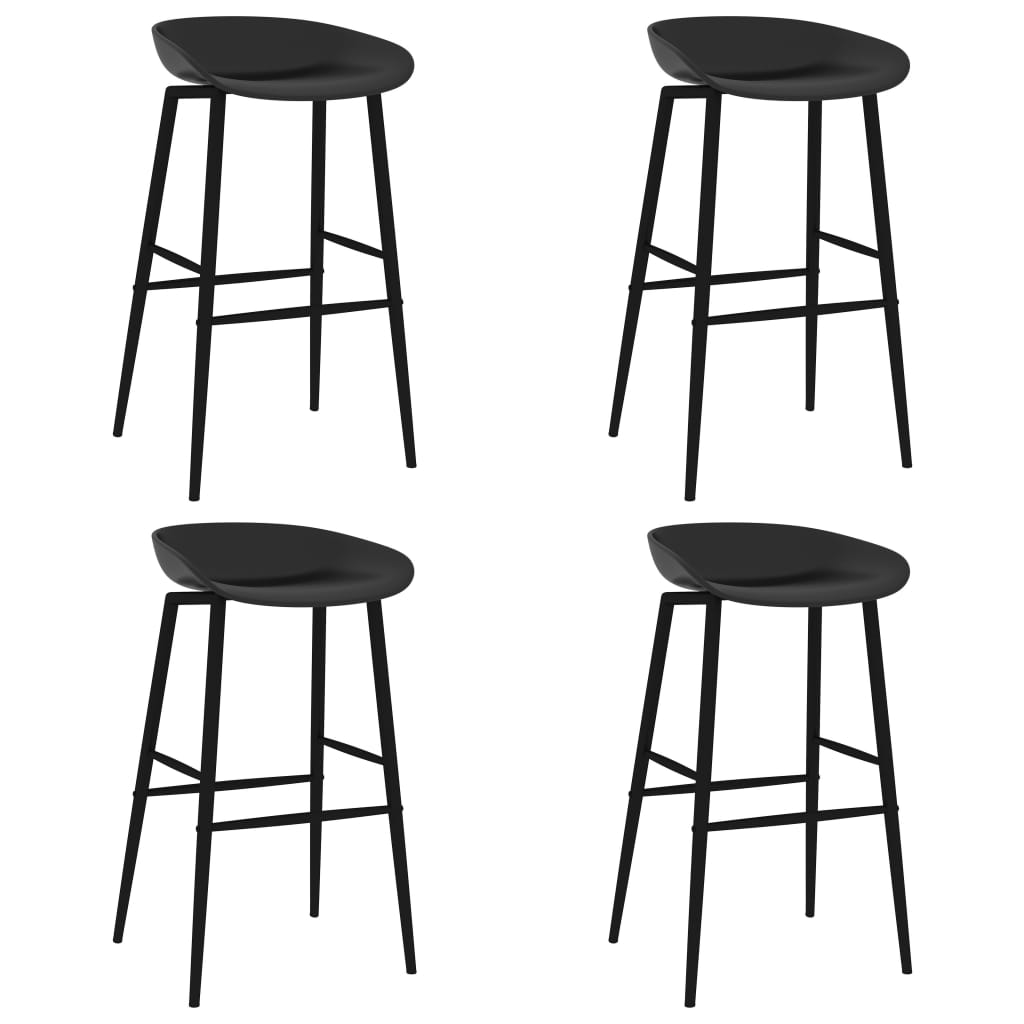 Set mobilier de bar, 5 piese, alb și negru