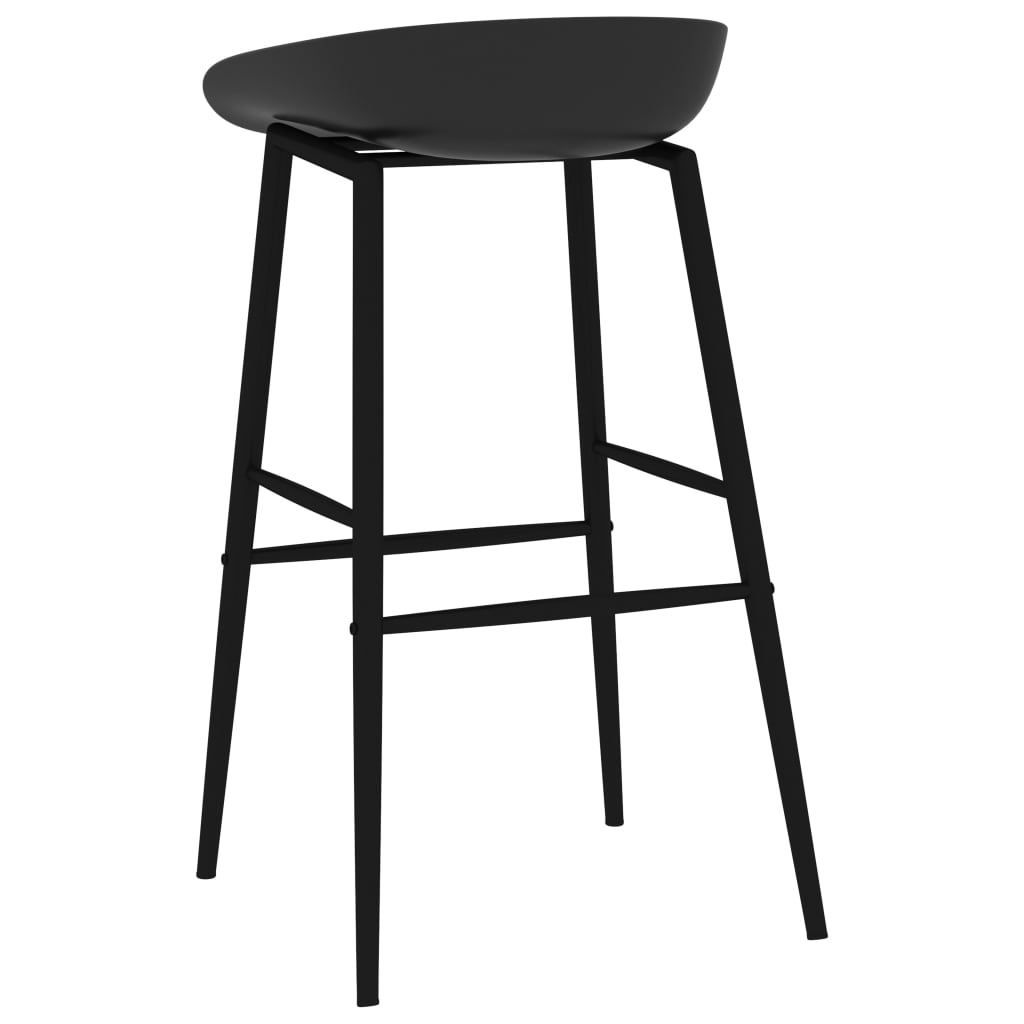 Set mobilier de bar, 5 piese, alb și negru