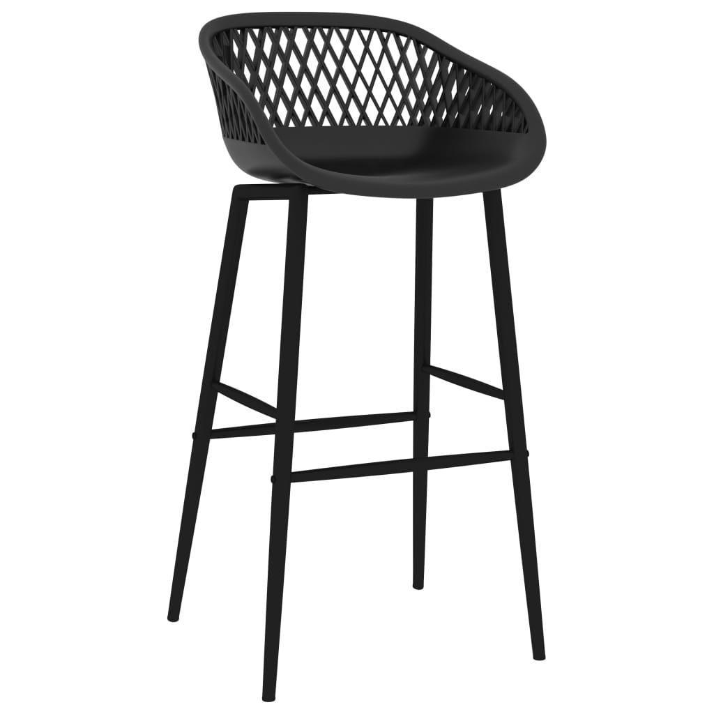 Set mobilier de bar, 5 piese, negru