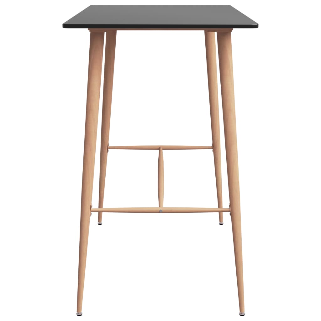 Set mobilier de bar, 5 piese, negru și alb