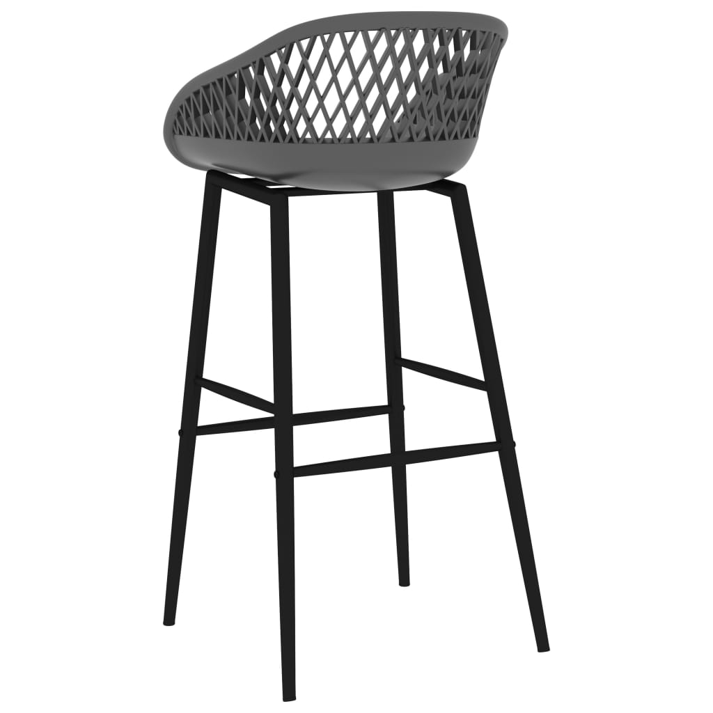 Set mobilier de bar, 5 piese, negru și gri