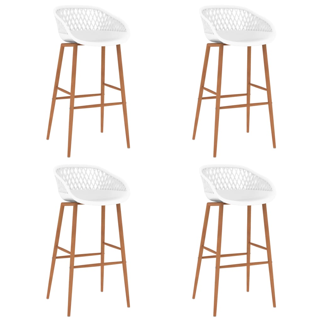 Set mobilier de bar, 5 piese, negru și alb