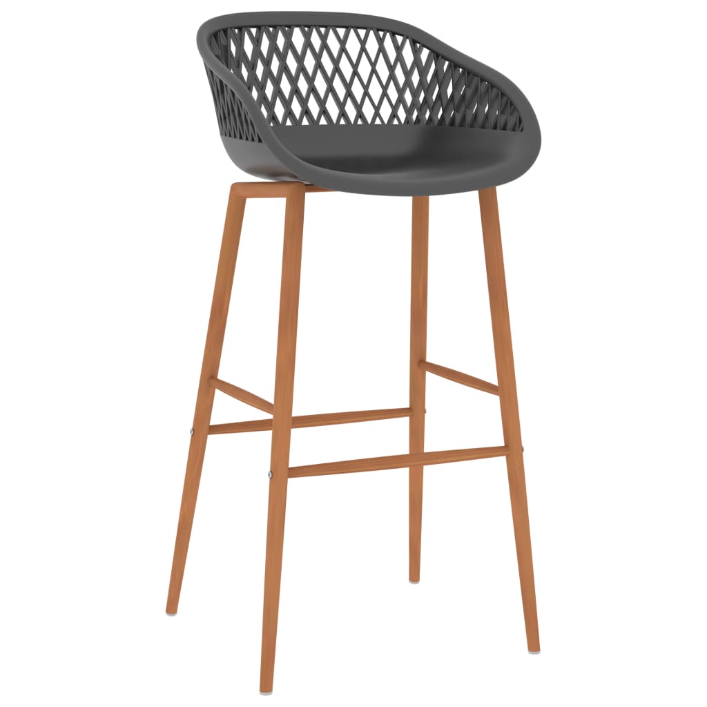 Set mobilier de bar, 5 piese, negru și gri