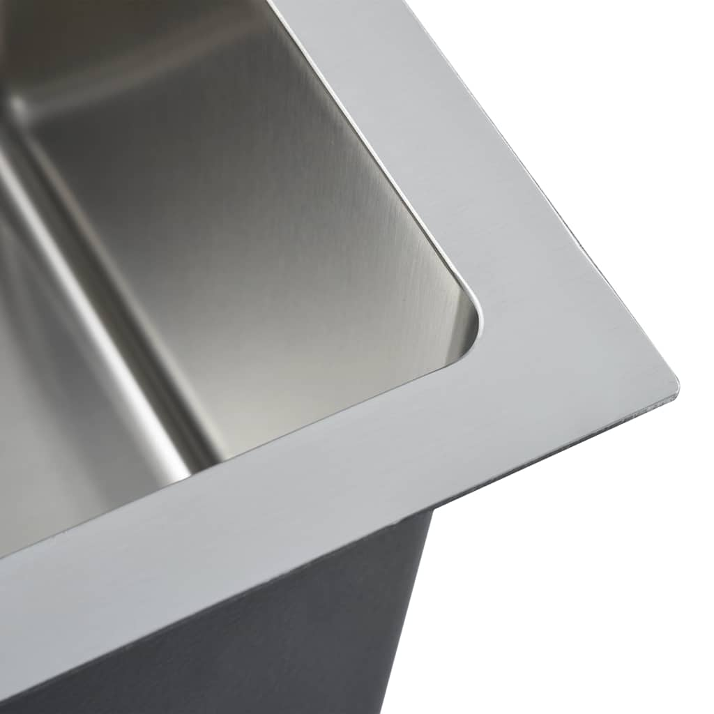 Handmade kitchen sink, stainless steel