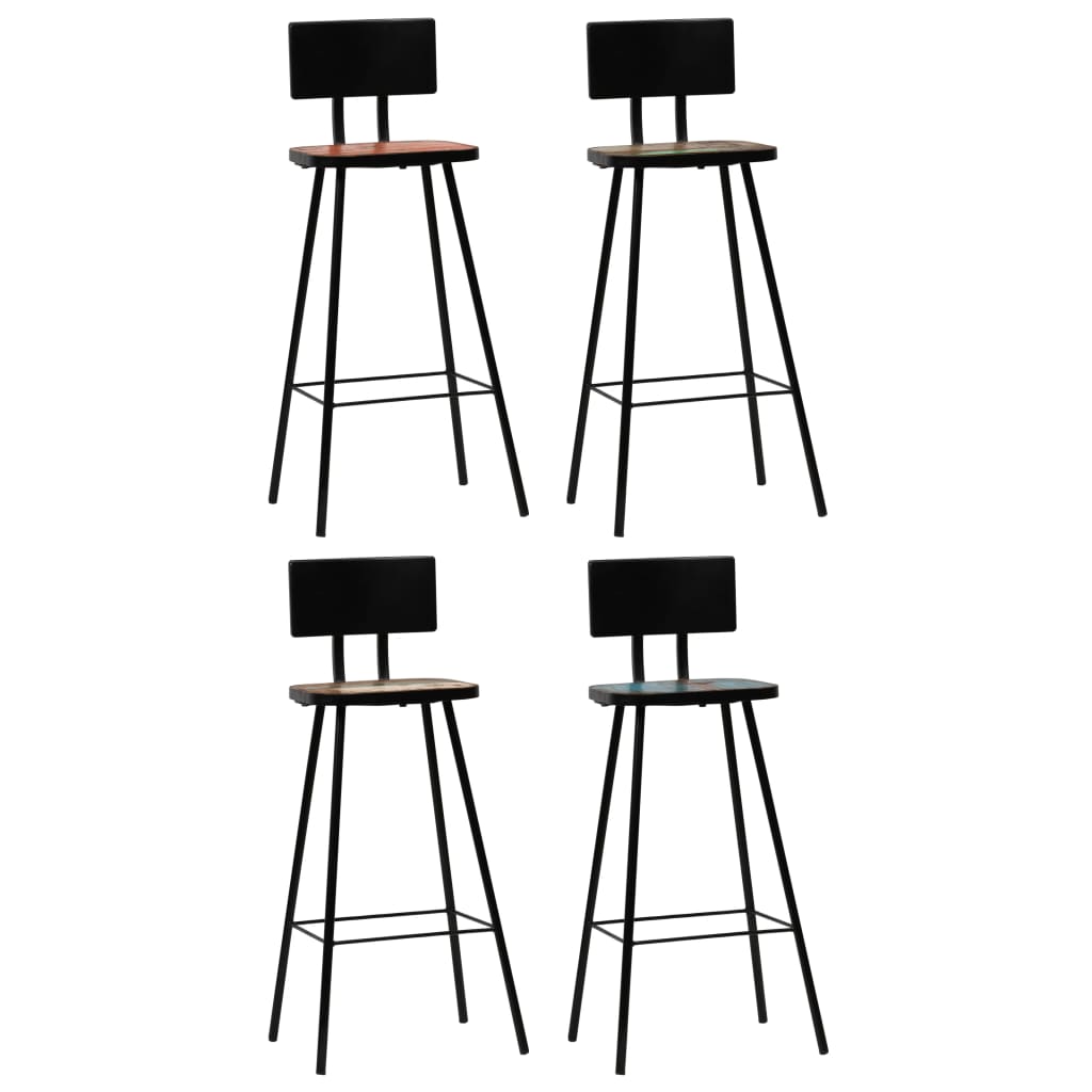 Bar furniture set, 5 pieces, black