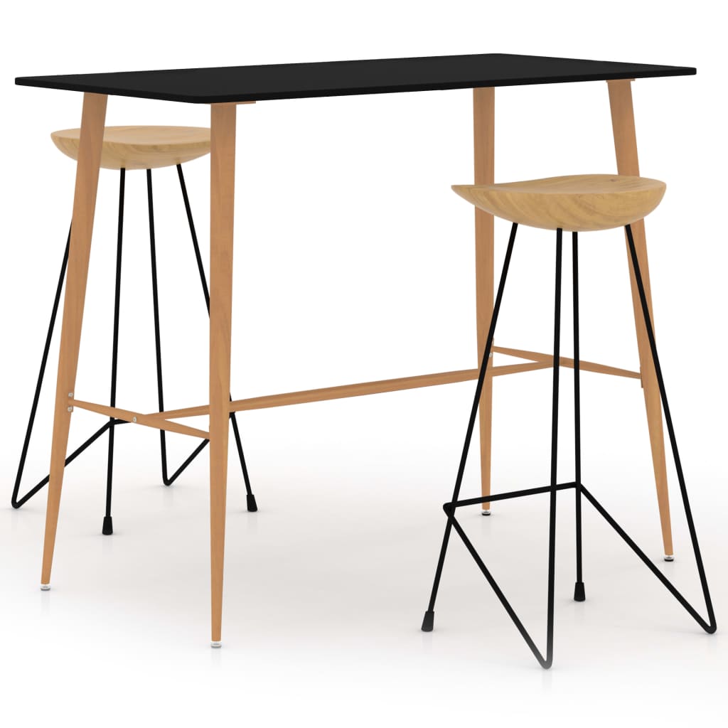 Bar set, 3 pieces, black