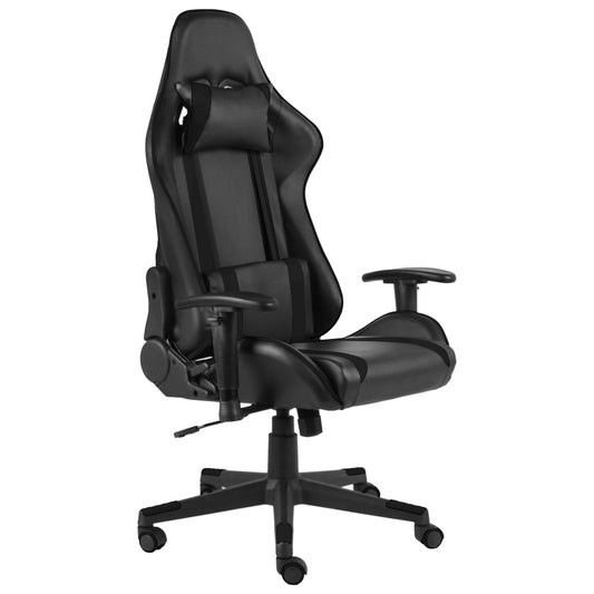 Swivel gaming chair, black, PVC