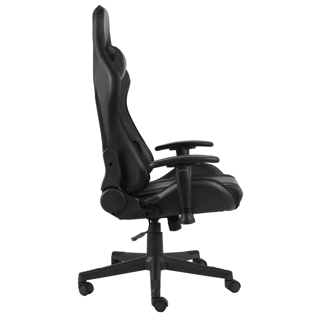 Swivel gaming chair, black, PVC