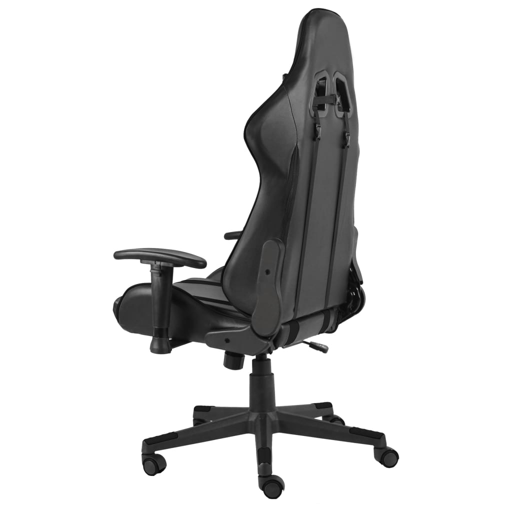 Swivel gaming chair, black, PVC