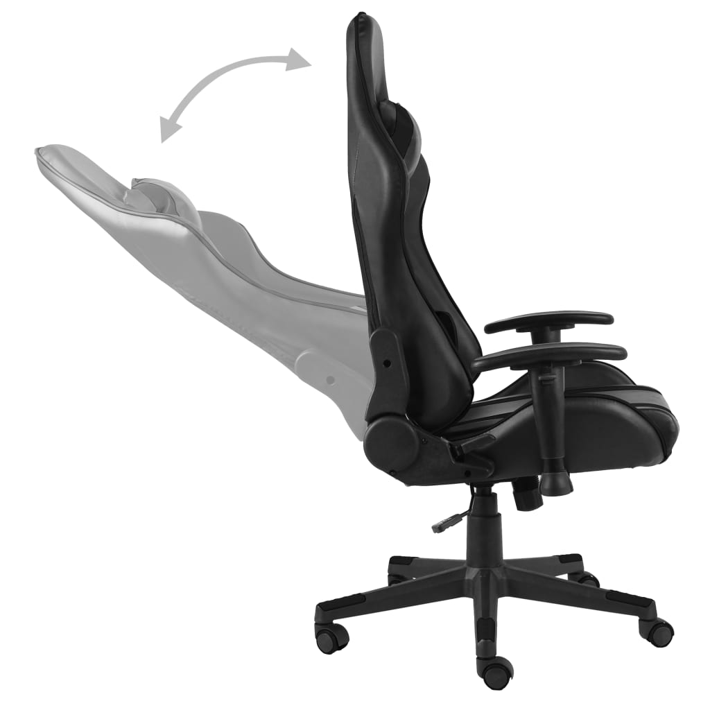 Swivel gaming chair, black, PVC