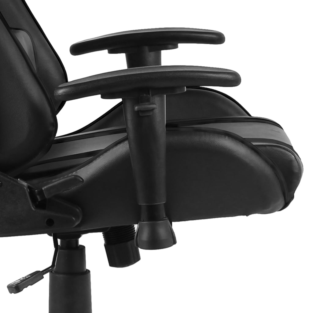 Swivel gaming chair, black, PVC