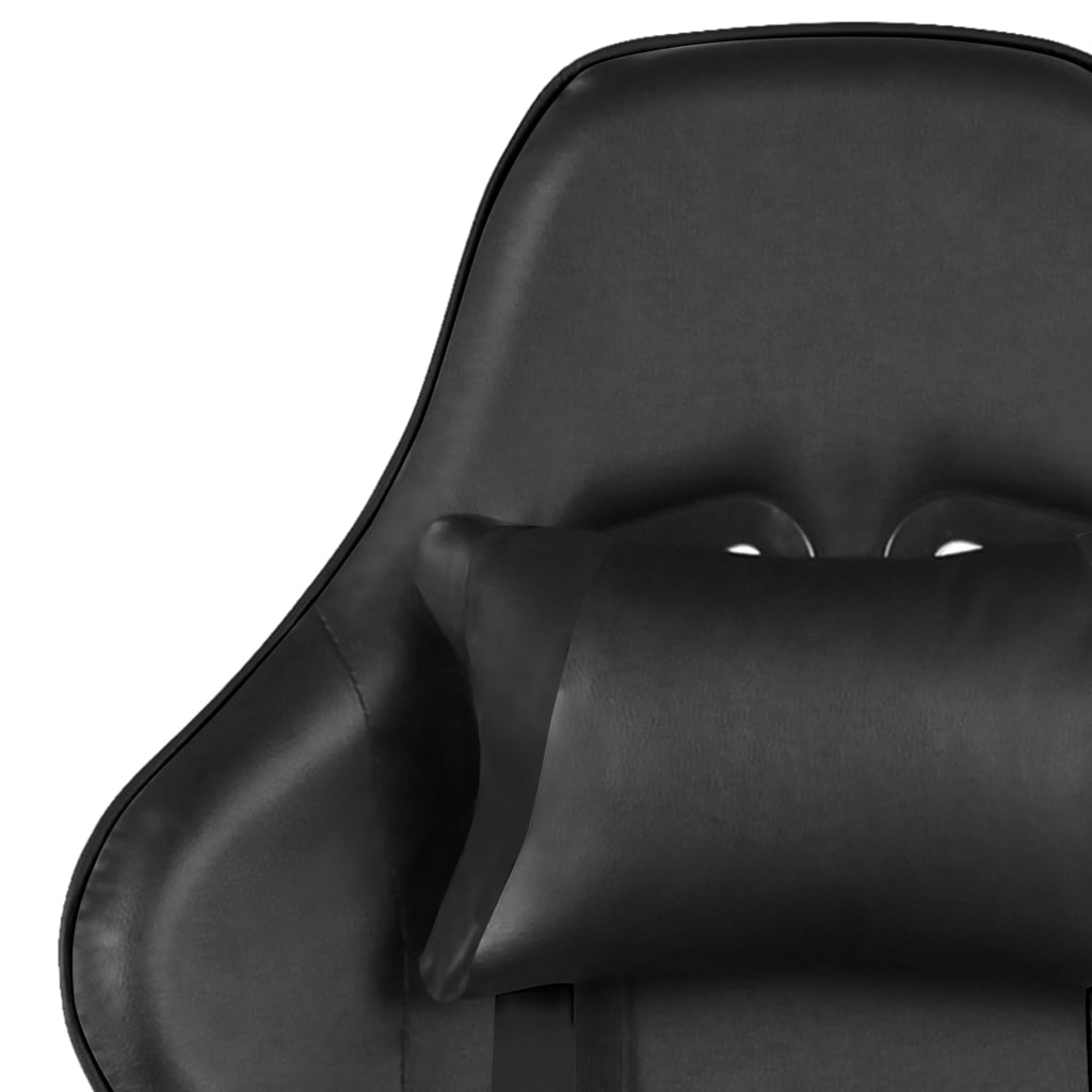 Swivel gaming chair, black, PVC