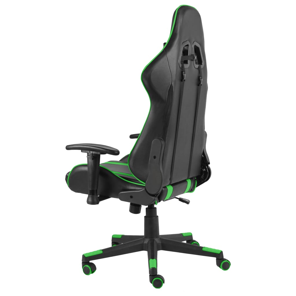 Swivel gaming chair, green, PVC